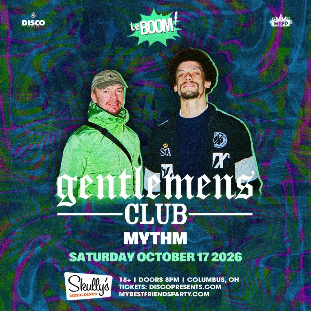 Gentlemens Club, MYTHM — event flyer