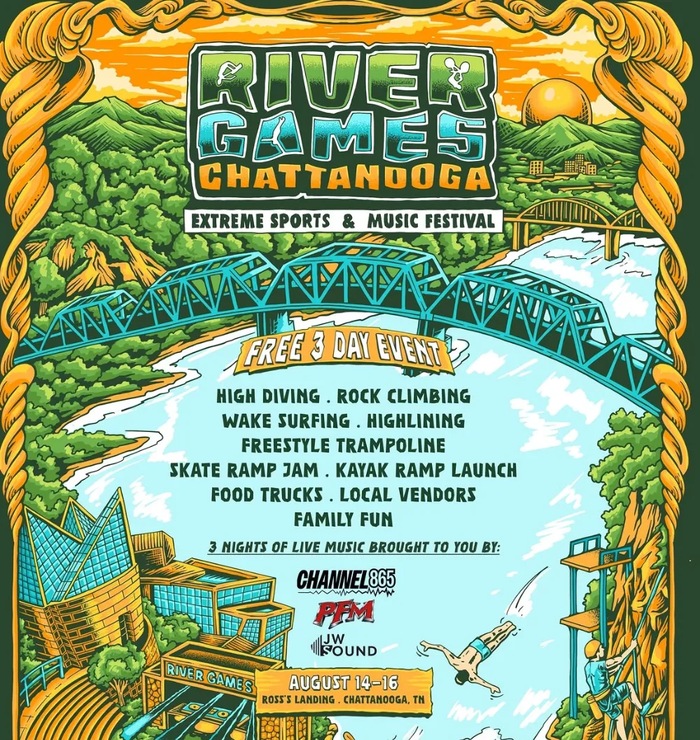 River Games Chattanooga - Extreme Sports & Music Festival — event flyer