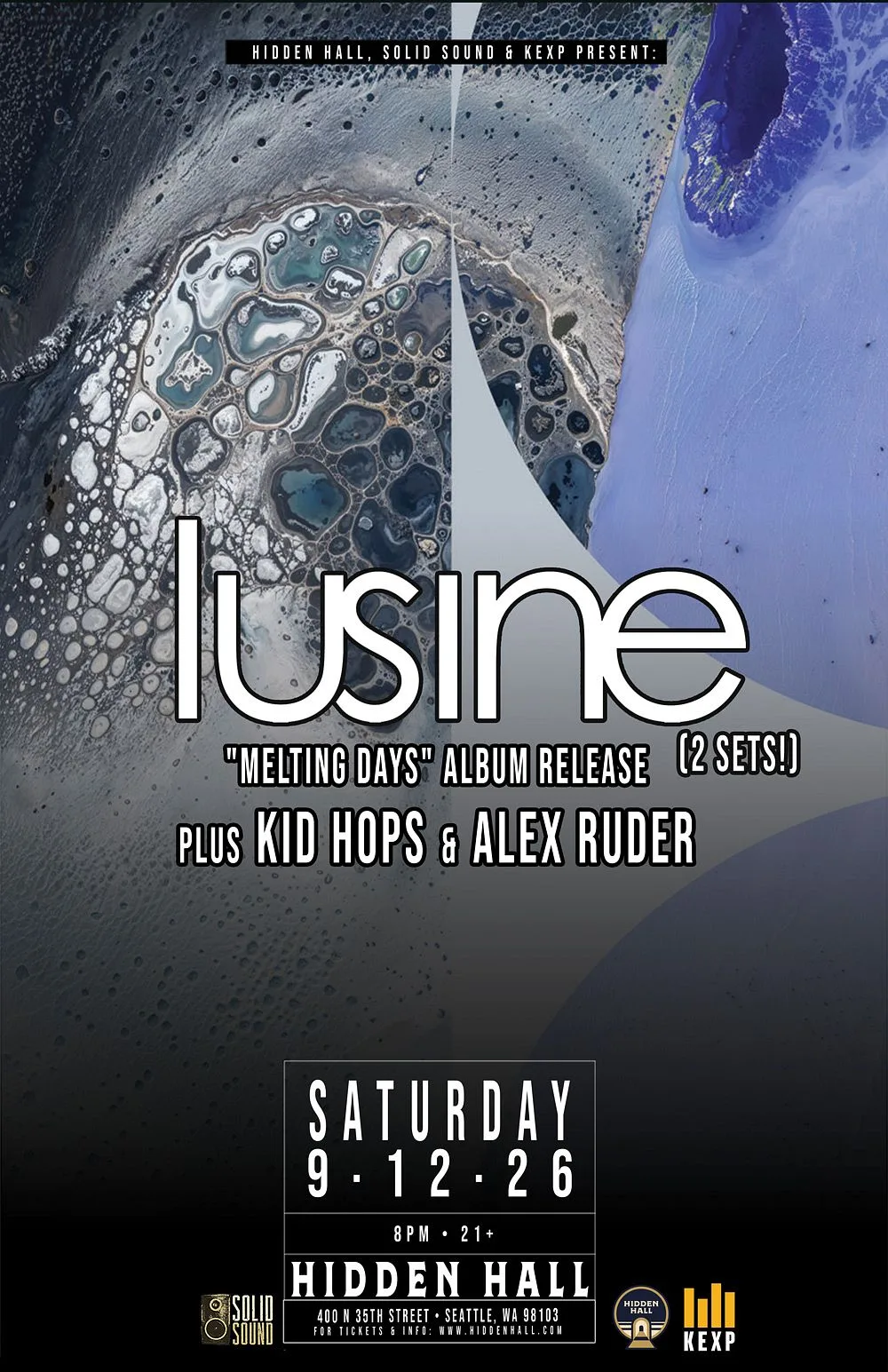 Lusine, Kid Hops, DJ Alex Ruder — event flyer