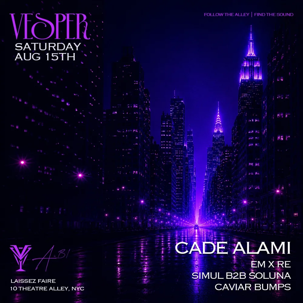 Vesper — event flyer