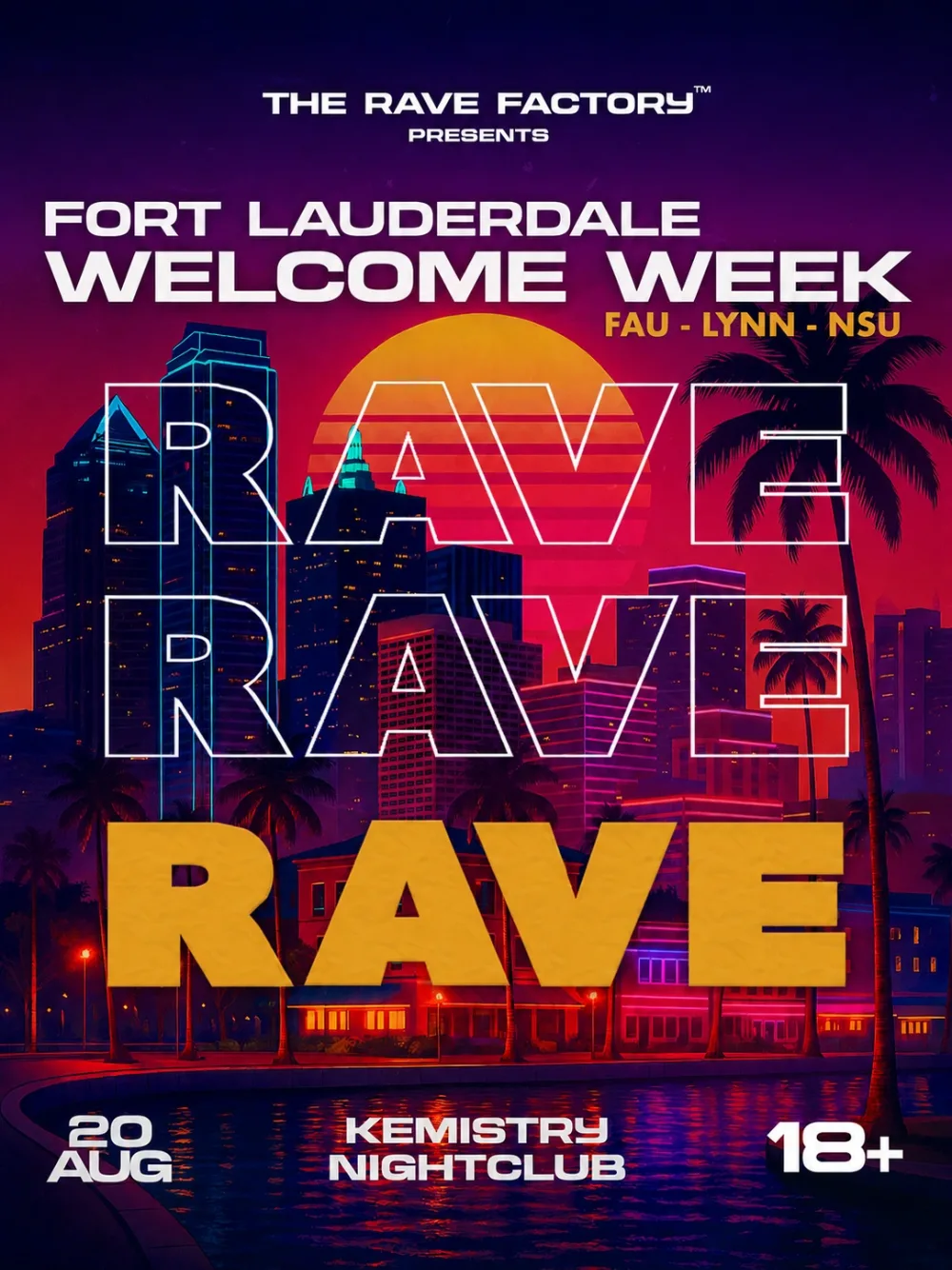 Fort Lauderdale Welcome Week Rave — event flyer