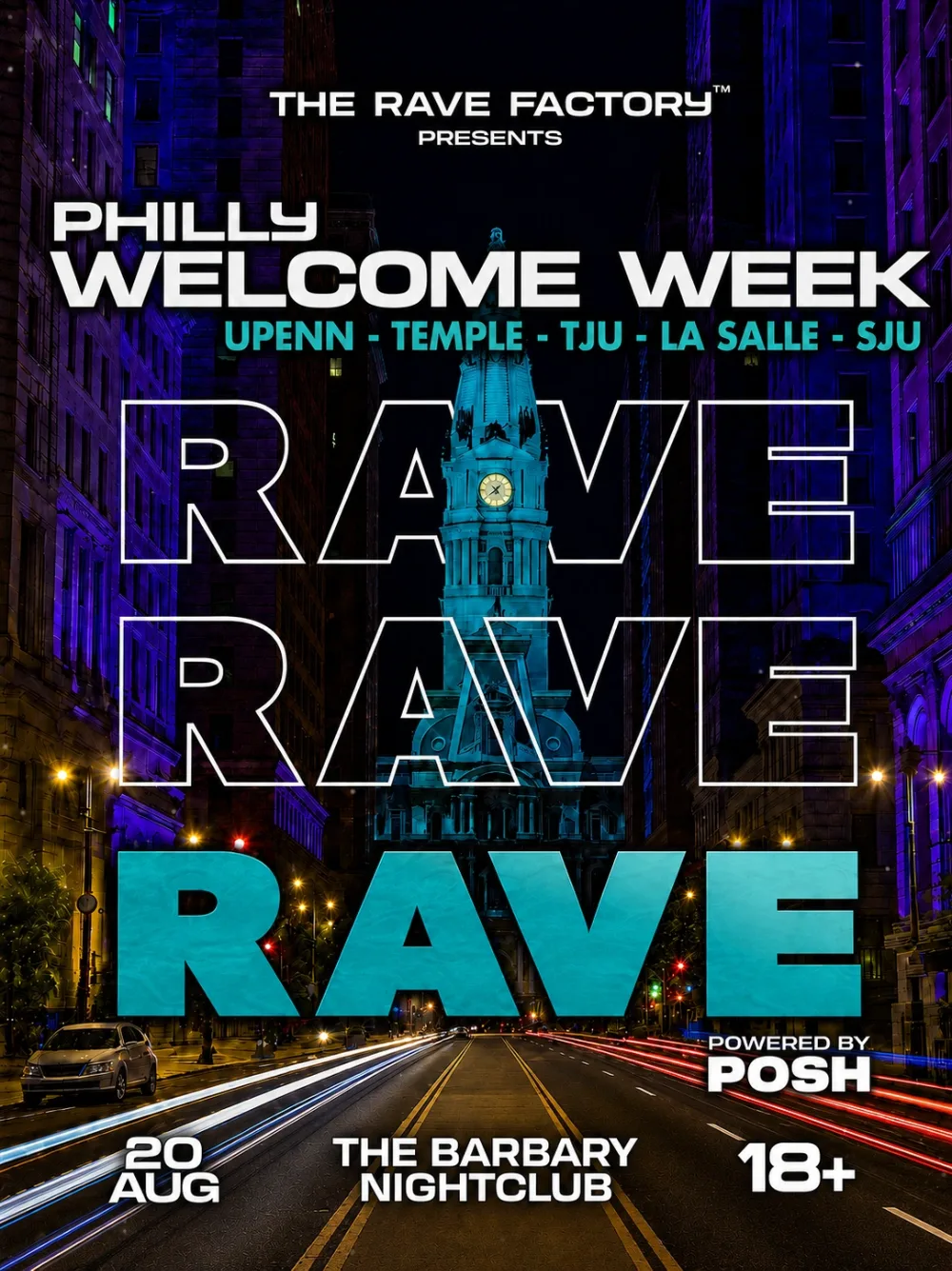 Philly Welcome Week Rave — event flyer