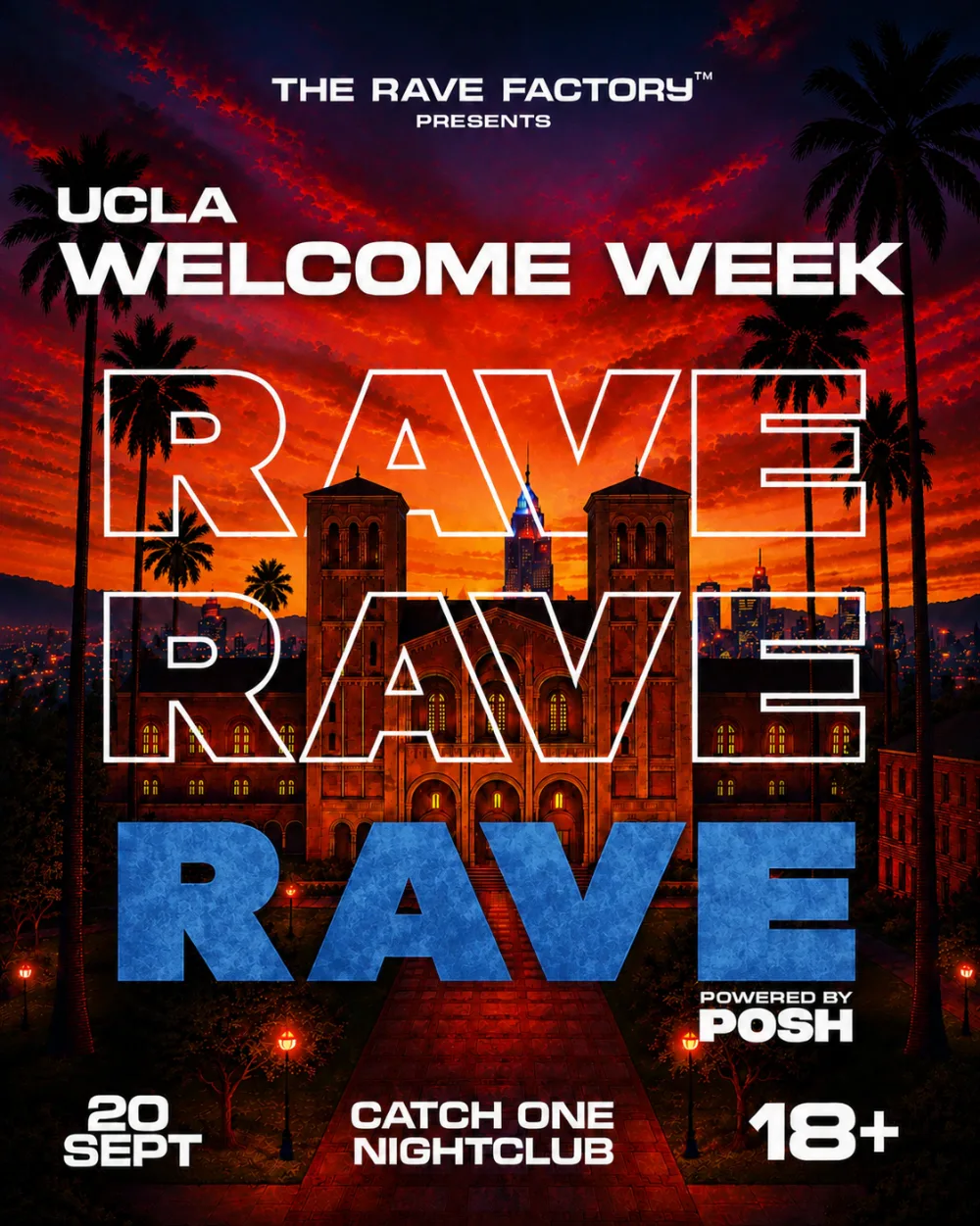 UCLA WELCOME WEEK RAVE — event flyer