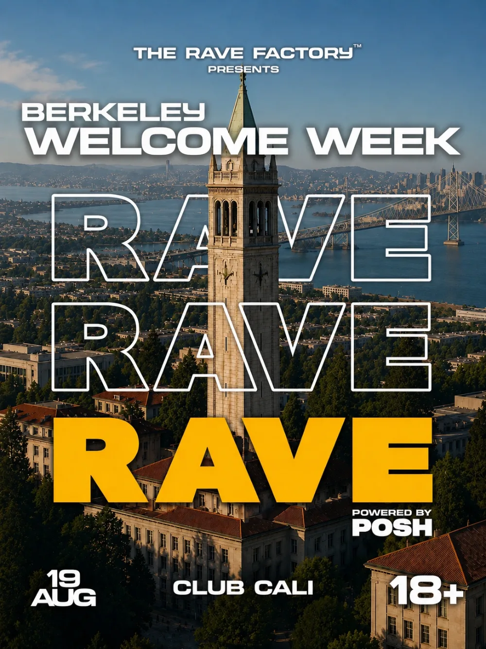 Berkeley Welcome Week Rave — event flyer