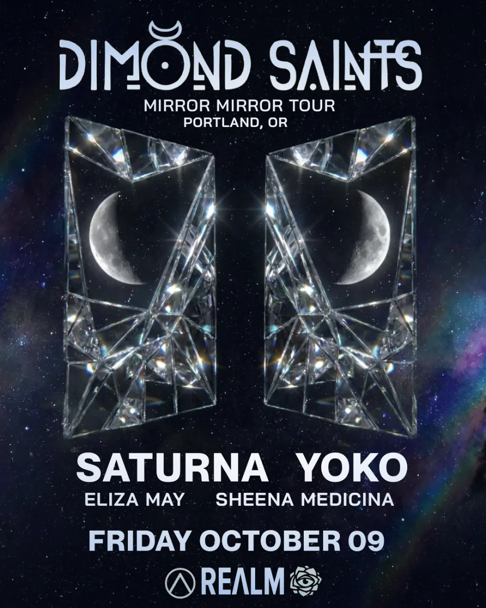 Dimond Saints, Saturna, Yoko — event flyer