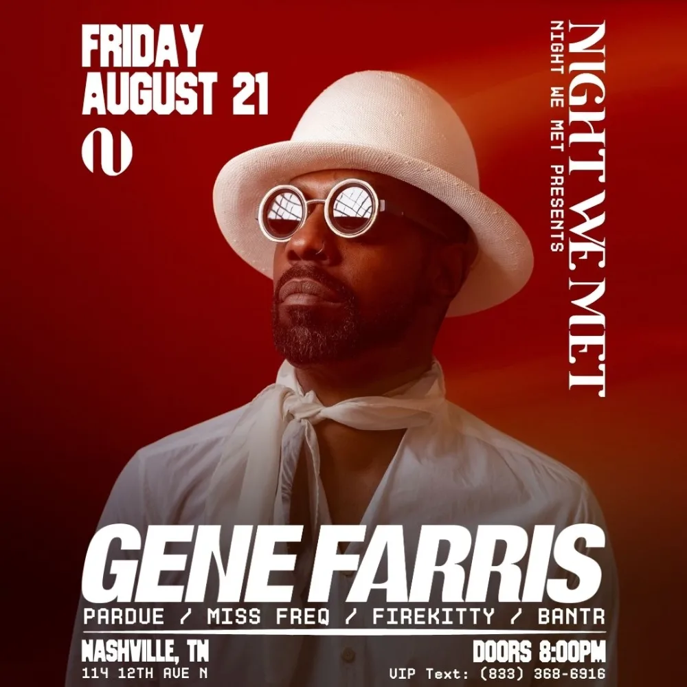 Gene Farris, Pardue, MissFreq, Firekitty, BANTR — event flyer