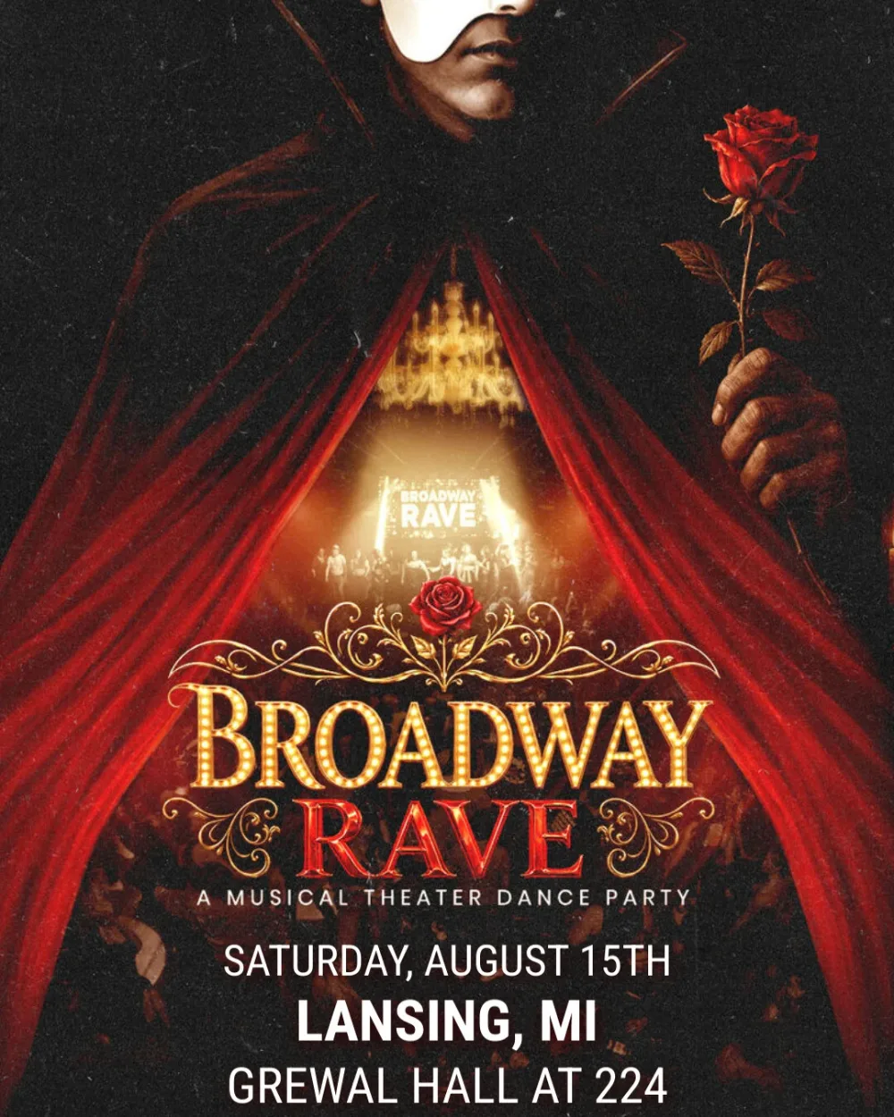 Broadway Rave — event flyer