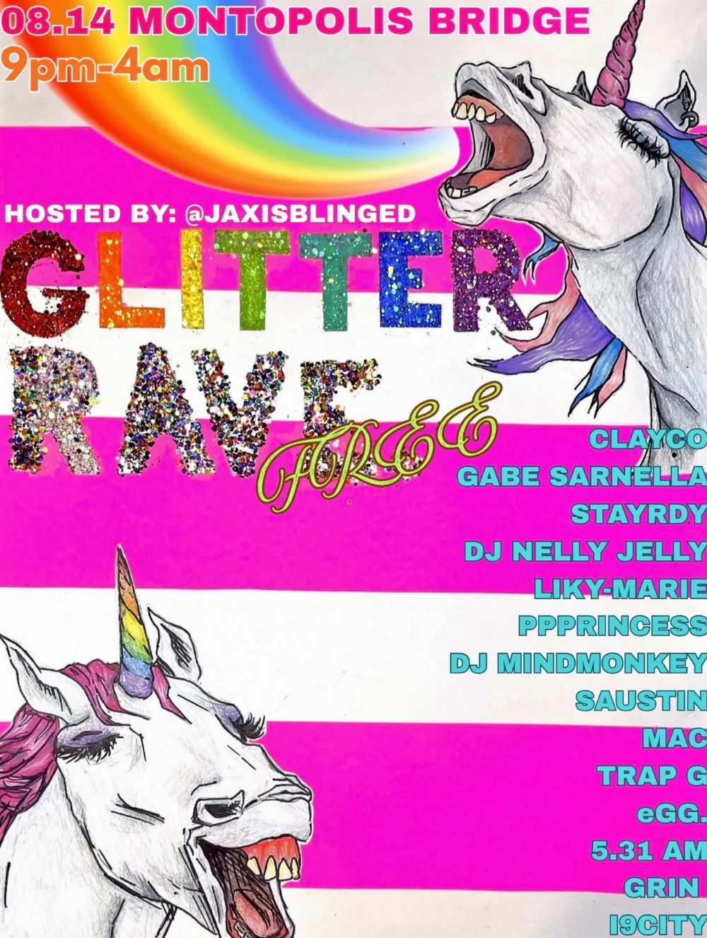 GLITTER RAVE — event flyer