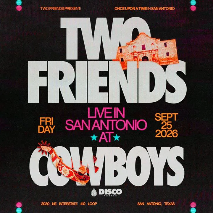 Two Friends — event flyer