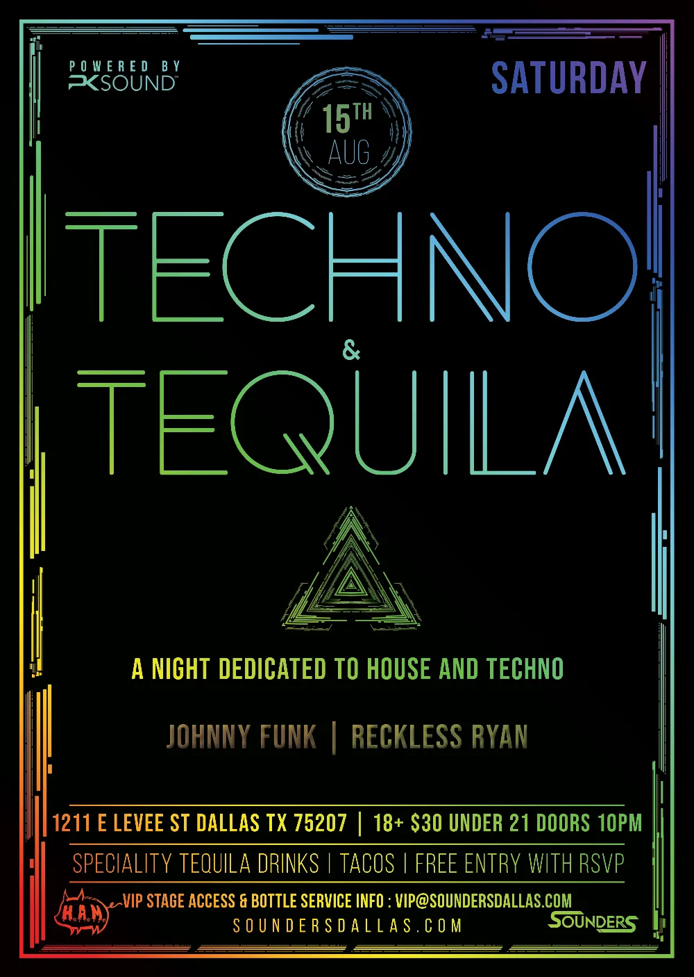Techno & Tequila — event flyer