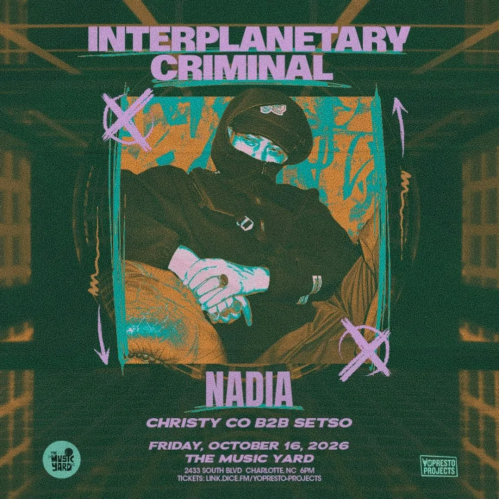 Interplanetary Criminal, Nadia (DC) — event flyer