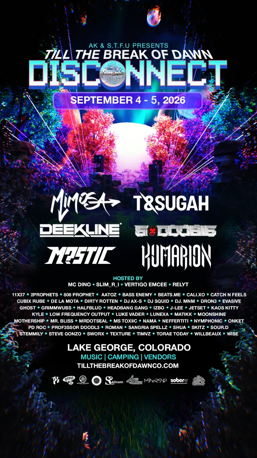 TILL THE BREAK OF DAWN • DISCONNECT — event flyer