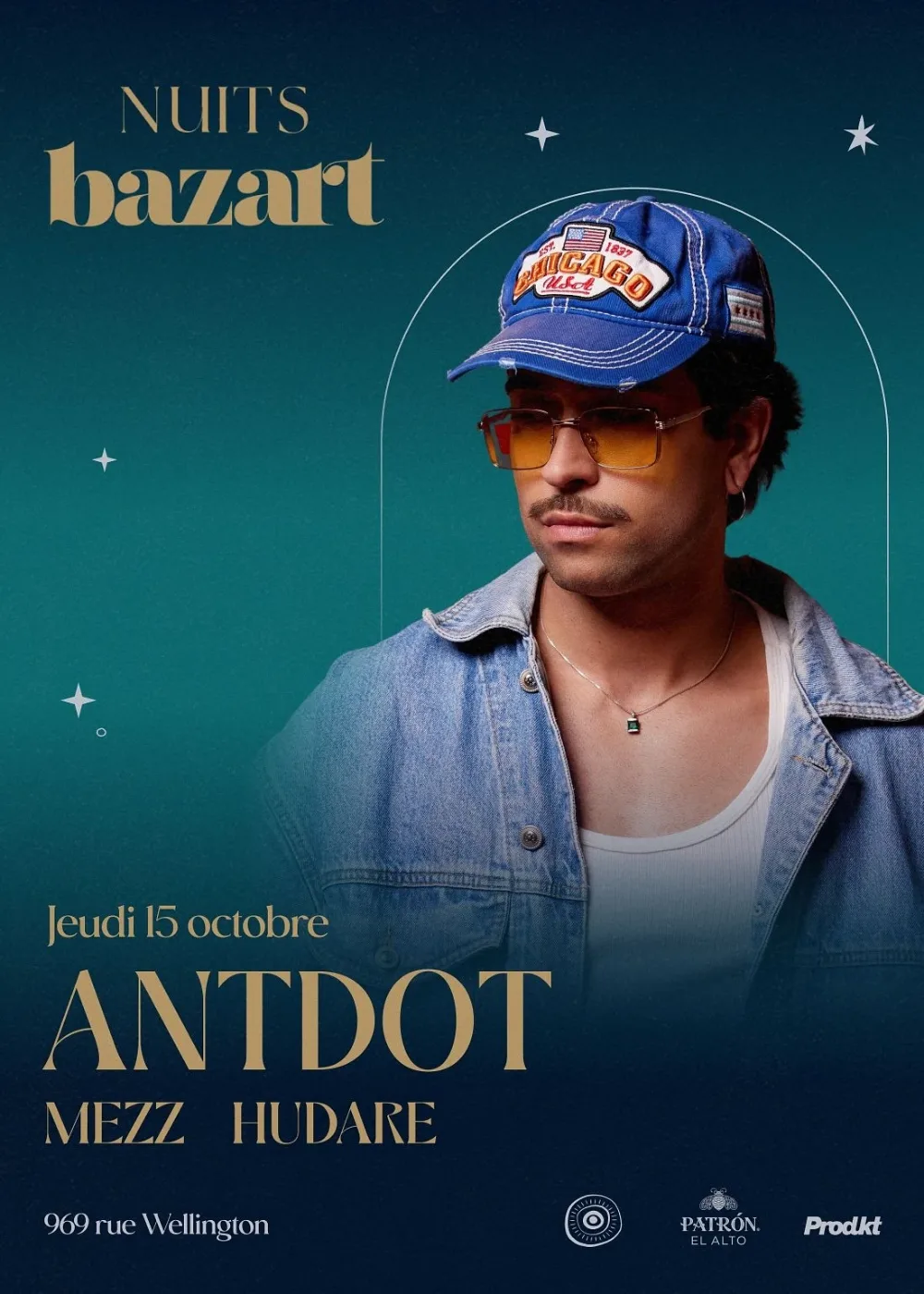 Antdot, Mezz, Hudare — event flyer