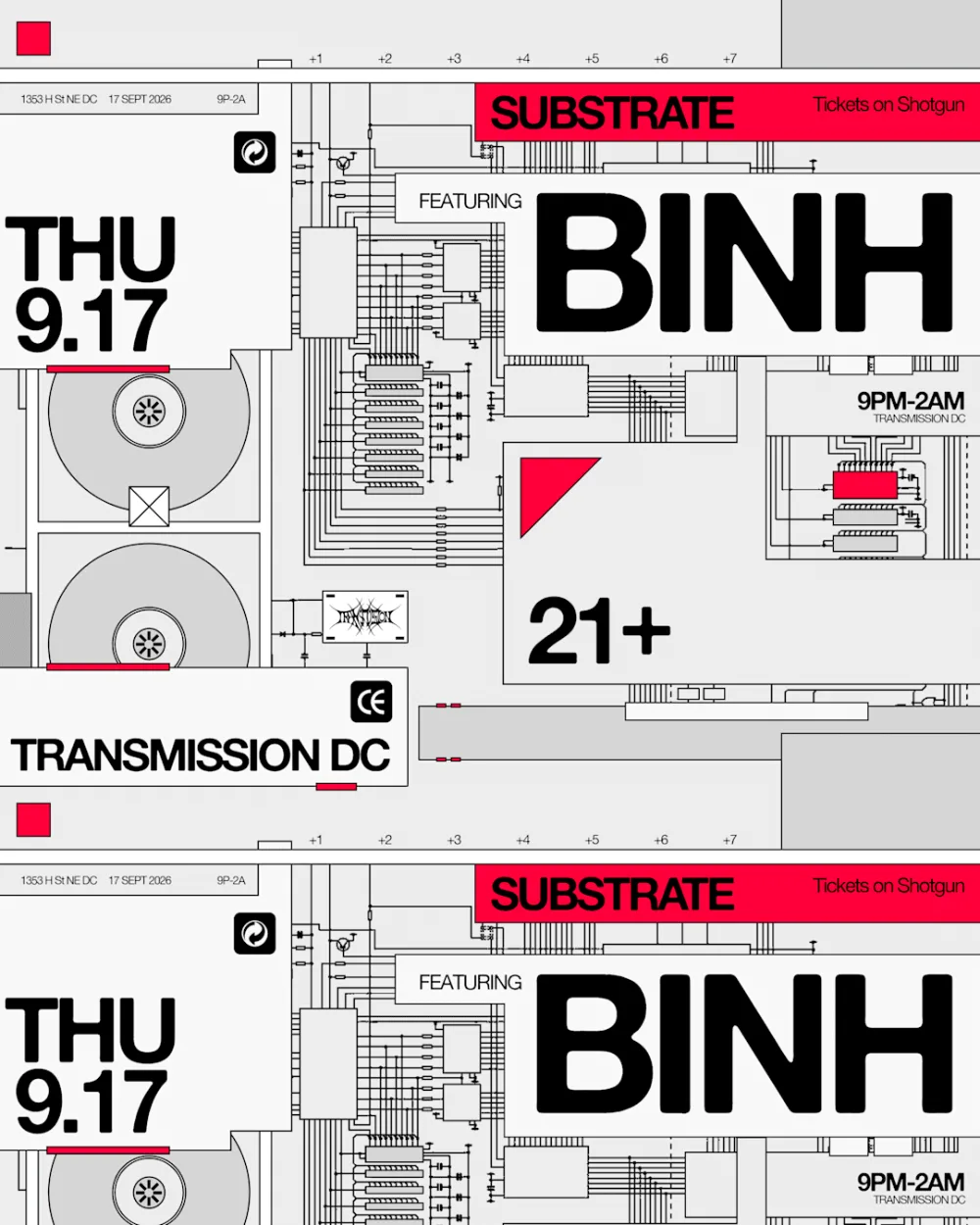 SUBSTRATE Pres. — event flyer