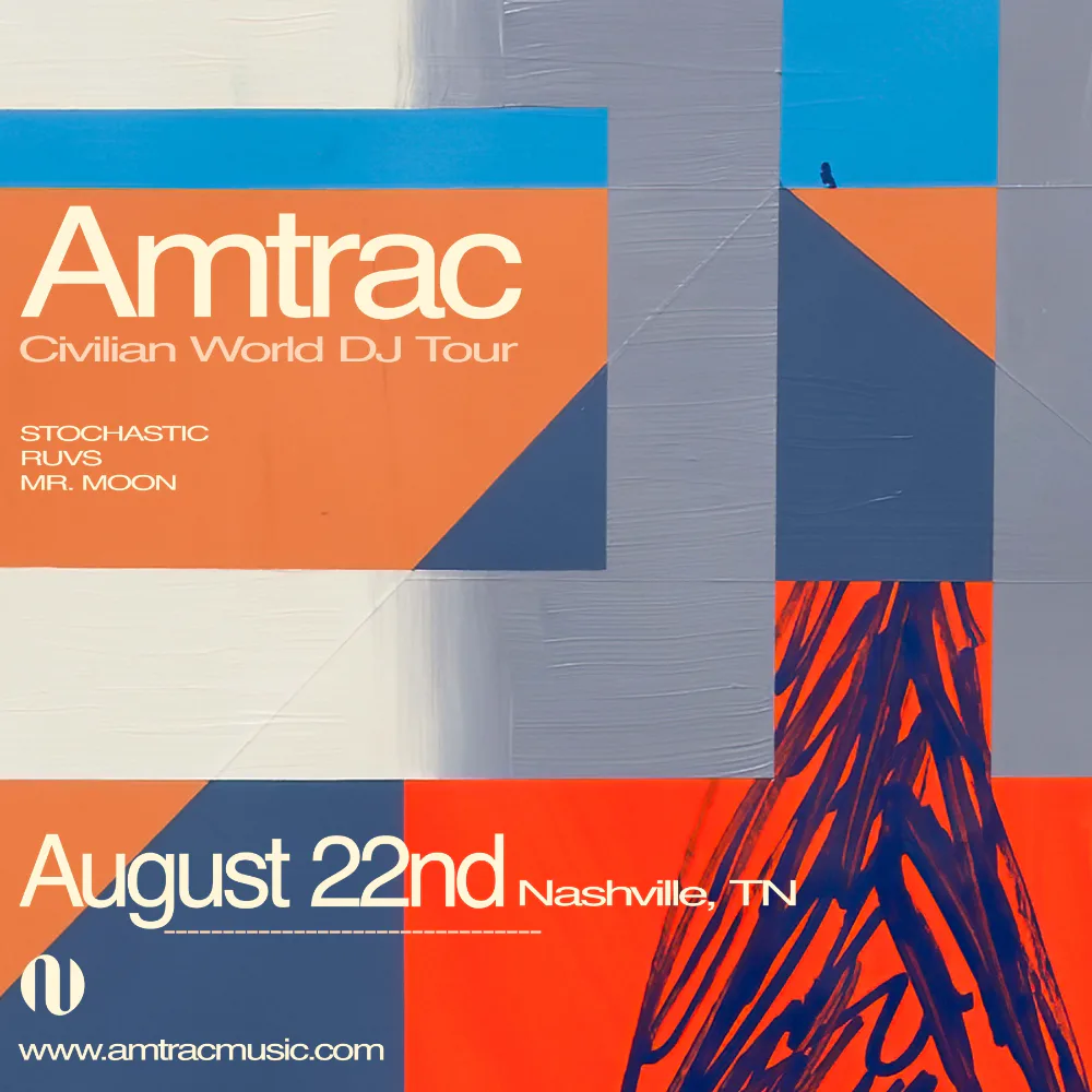 Amtrac, Stochastic, RUVS, Mr. Moon — event flyer