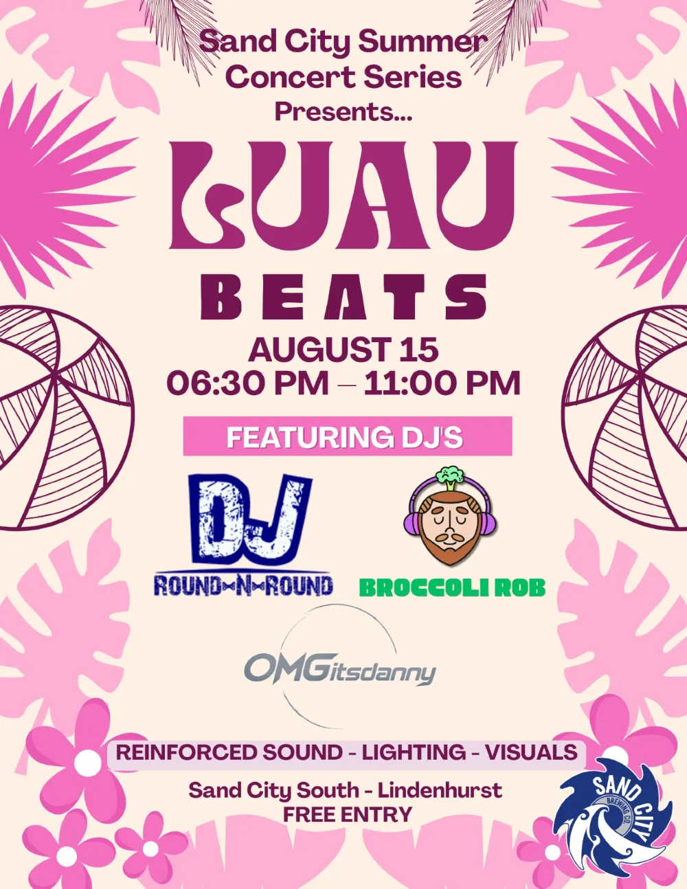 Luau Beats — event flyer