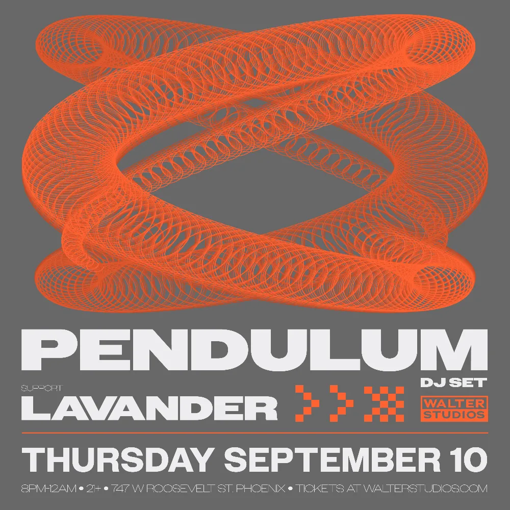 Pendulum, Lavander — event flyer