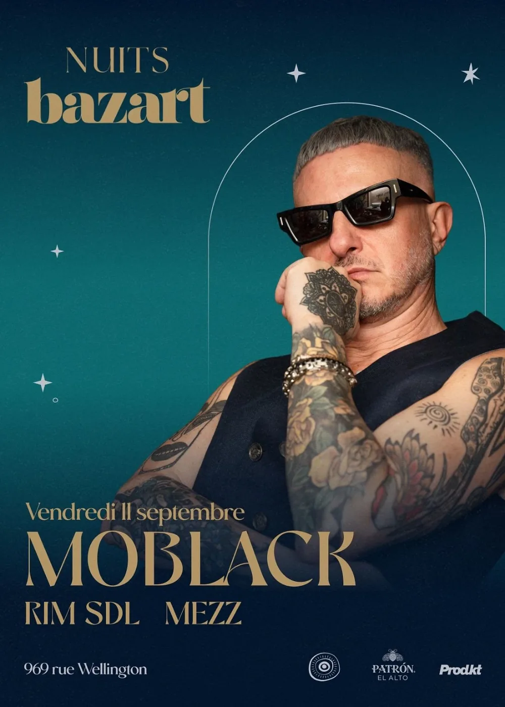MoBlack, Rim SDL, Mezz — event flyer