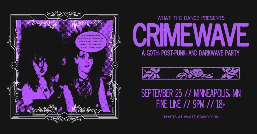 CRIMEWAVE - A GOTH, POST-PUNK & DARKWAVE PARTY — event flyer