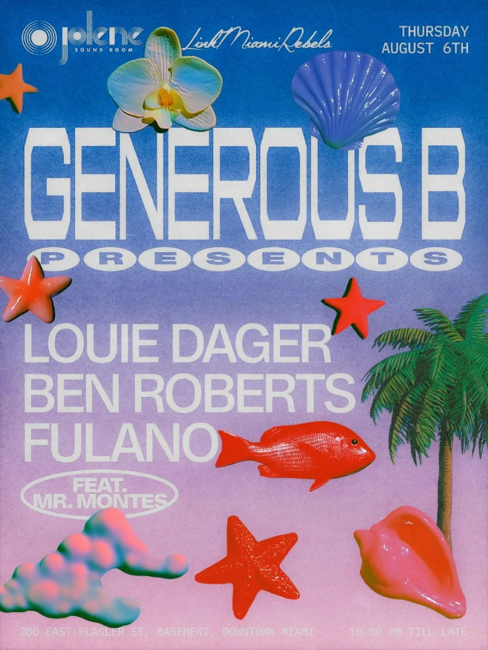 Generous B Presents — event flyer