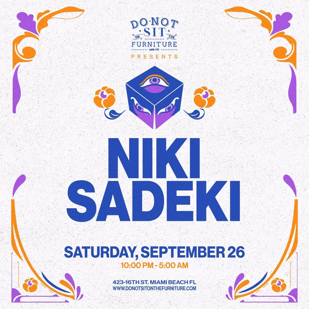 Niki Sadeki — event flyer