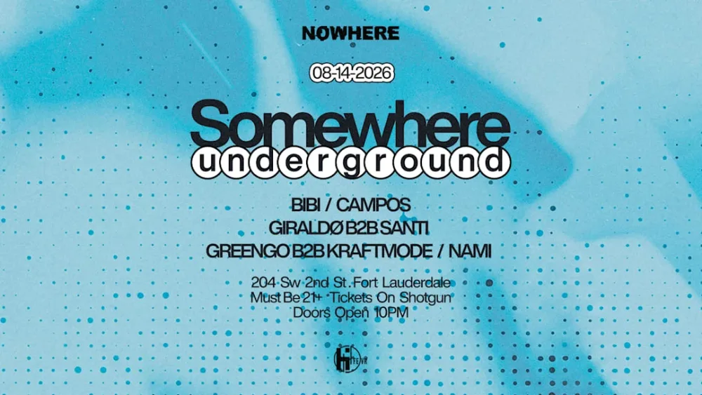 Somewhere Underground — event flyer