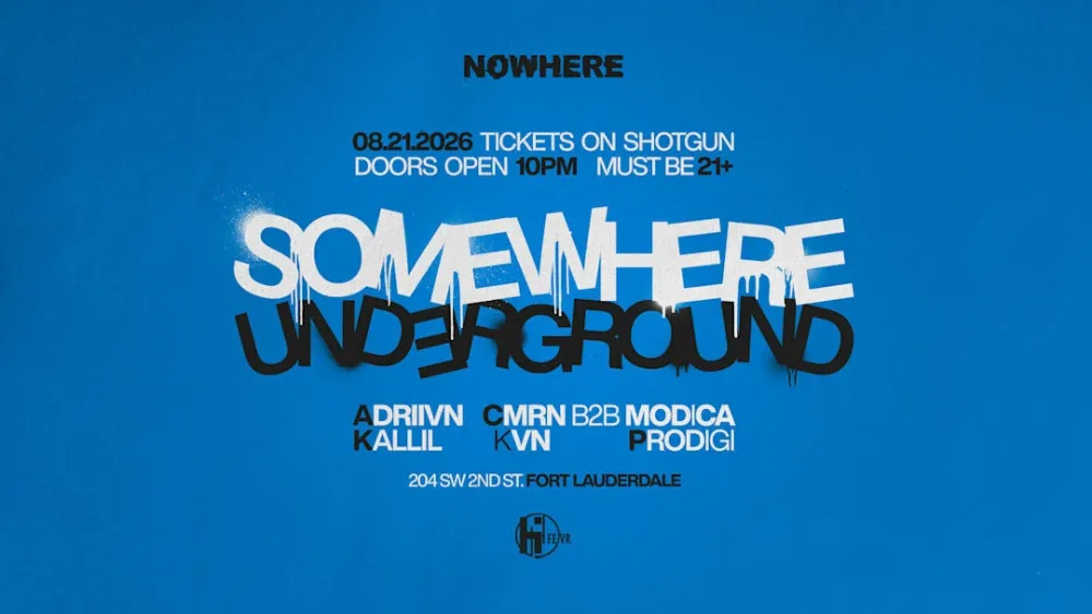 Somewhere Underground — event flyer