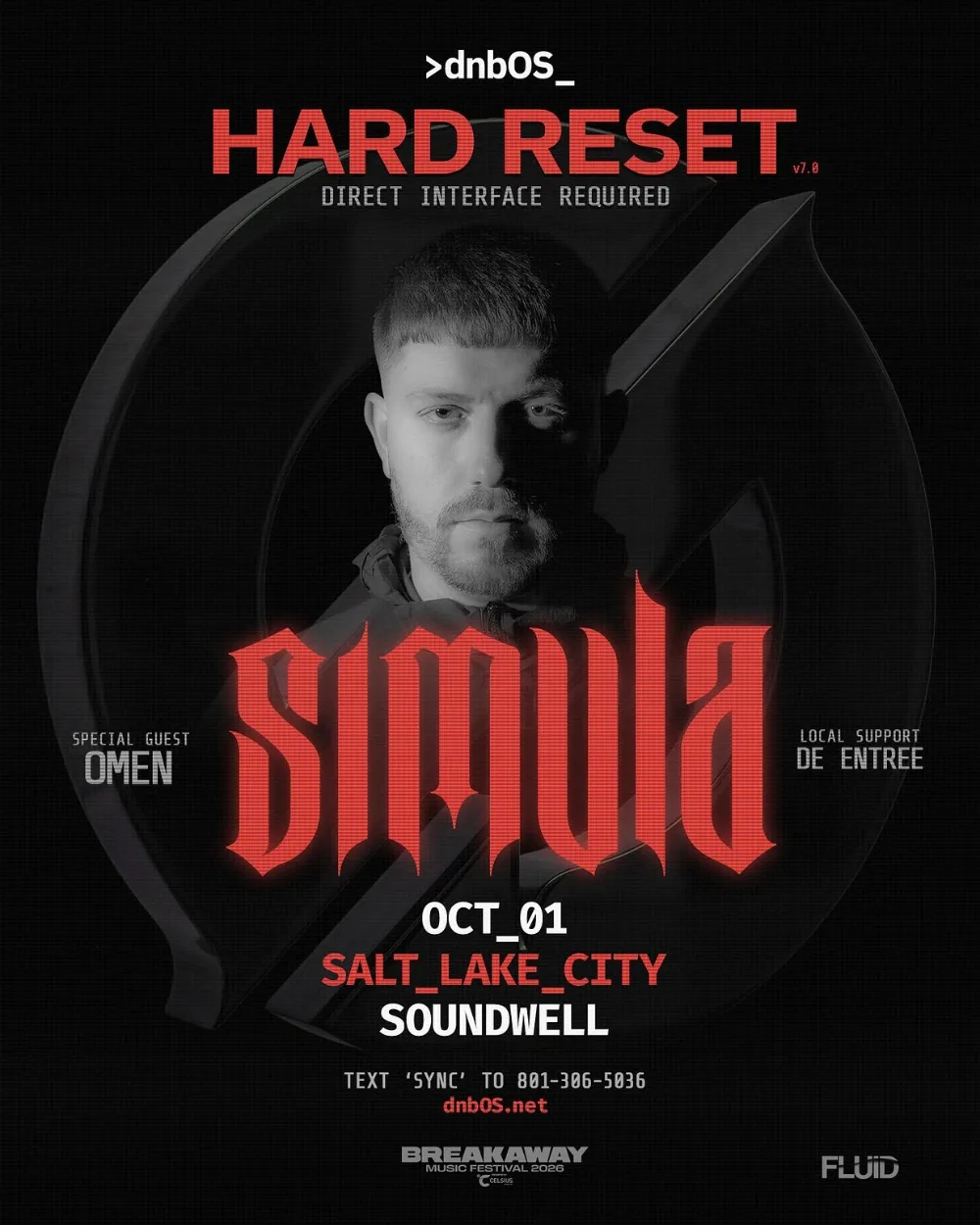 dnbOS - HARD RESET — event flyer