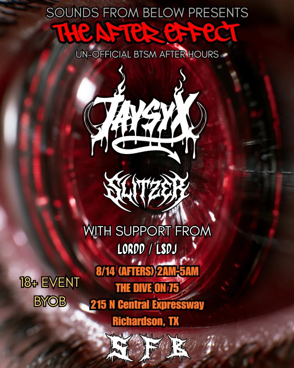 THE AFTER EFFECT - BTSM AFTERS (BY SOUNDS FROM BELOW) — event flyer