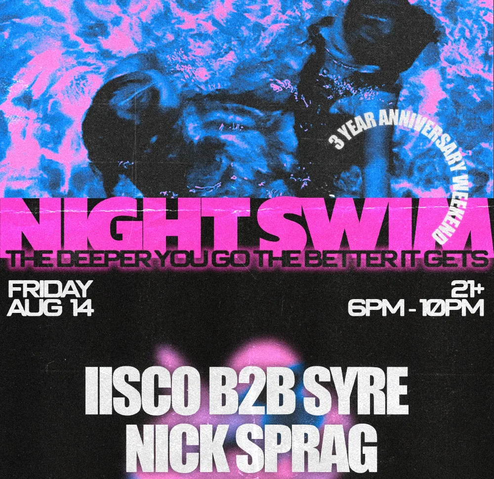 Offstage Night Swim — event flyer