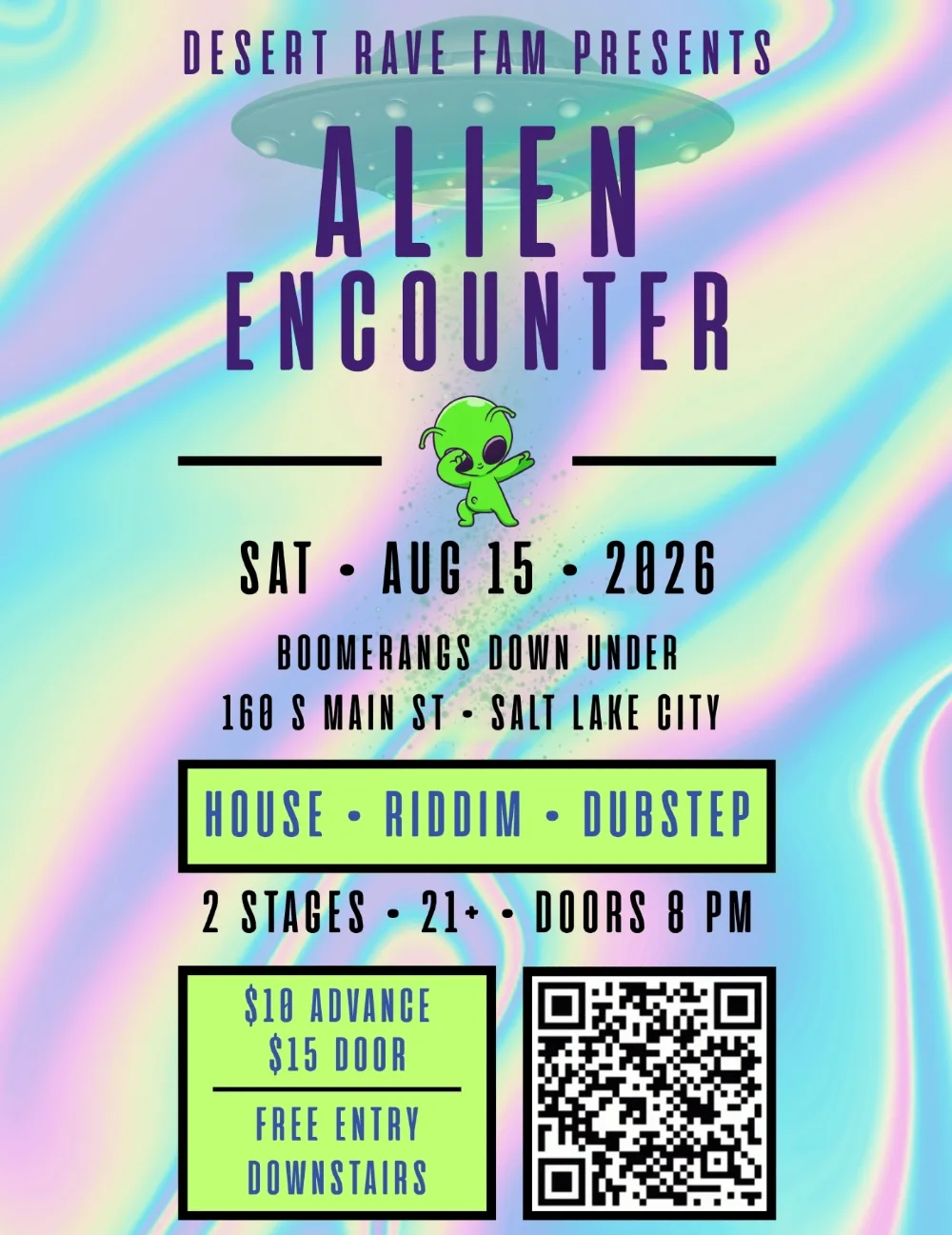 Alien Encounter — event flyer
