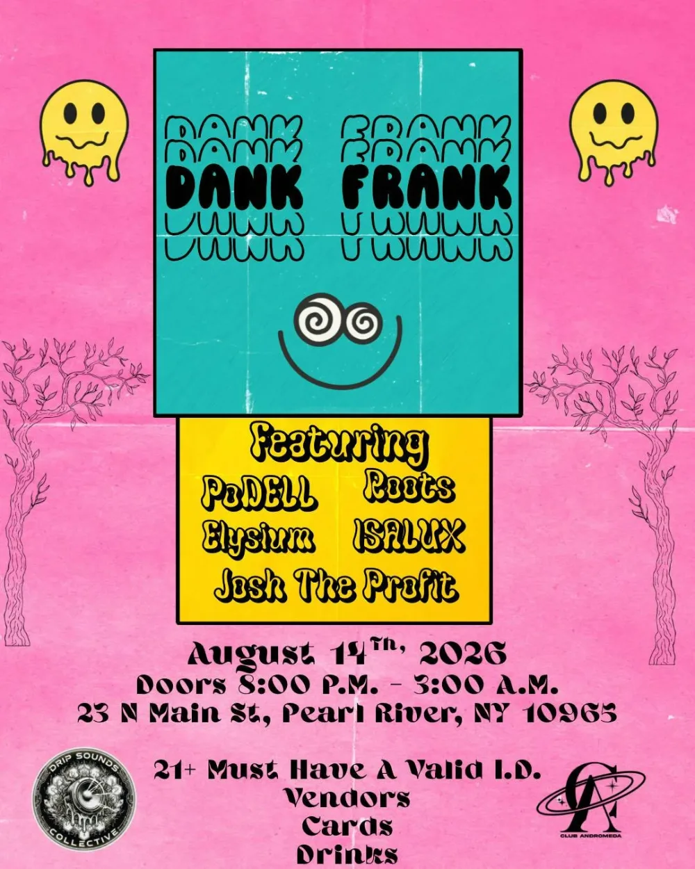 Dank Frank — event flyer