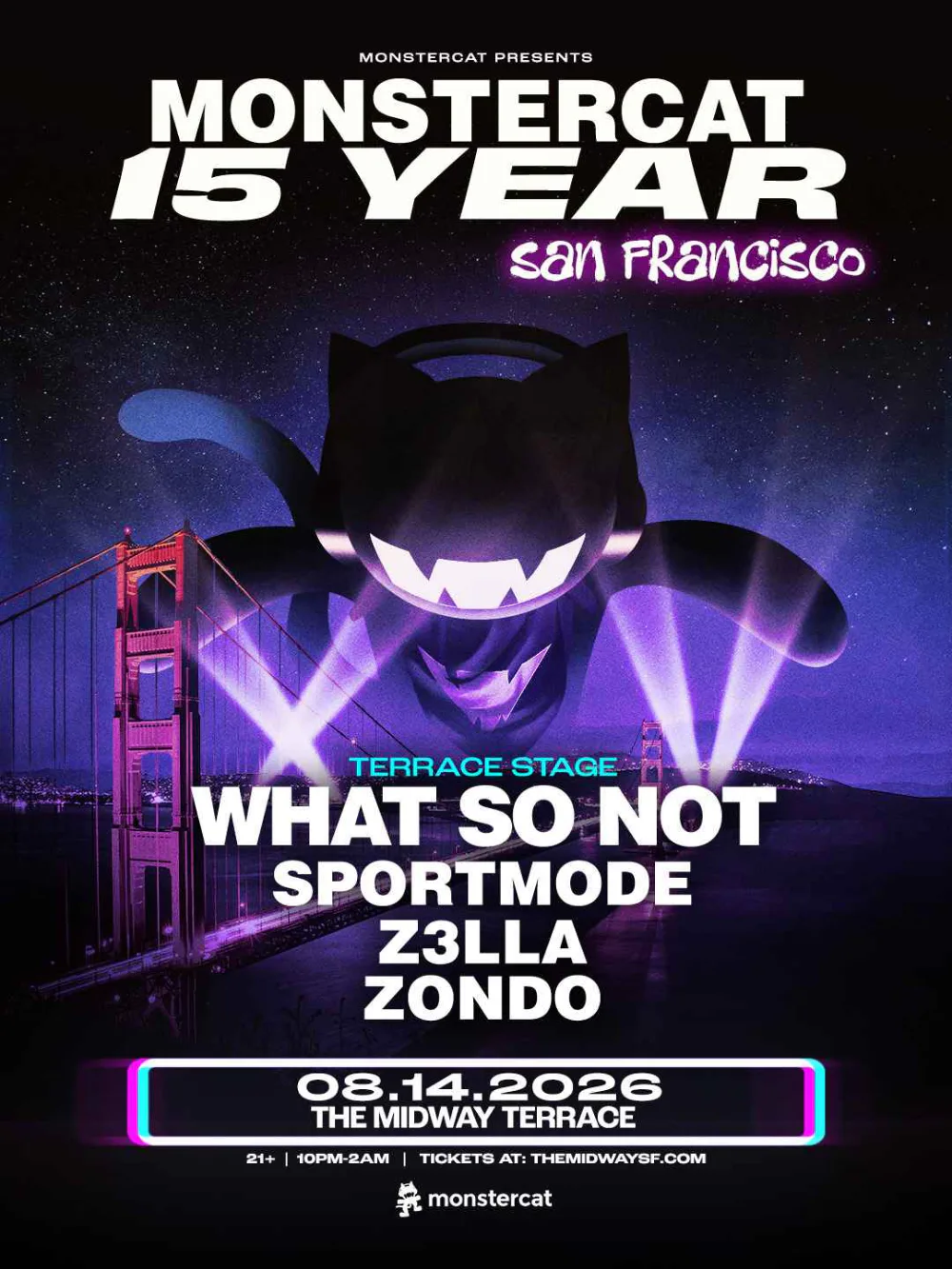 Monstercat 15 Year — event flyer