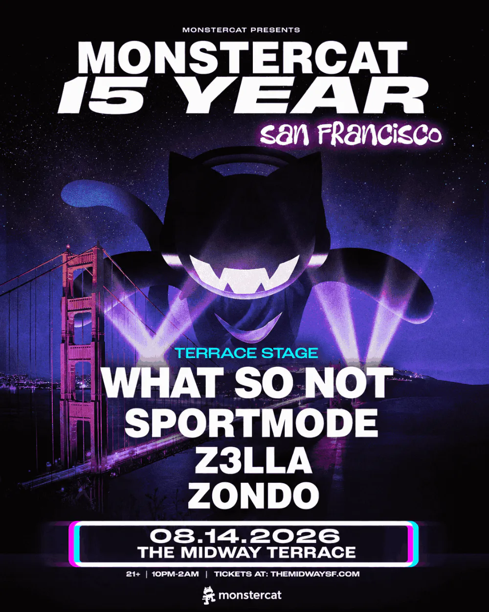Monstercat 15 Year — event flyer