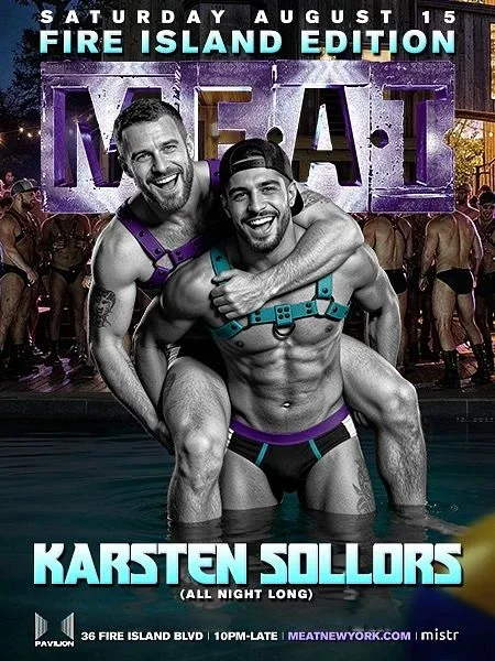 M.E.A.T. Fire Island — event flyer