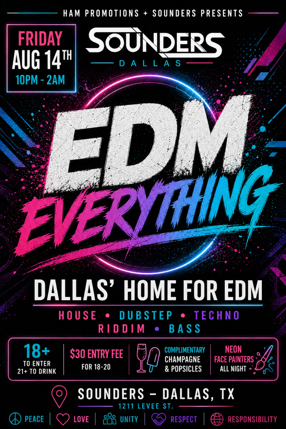 EDM EVERYTHING — event flyer