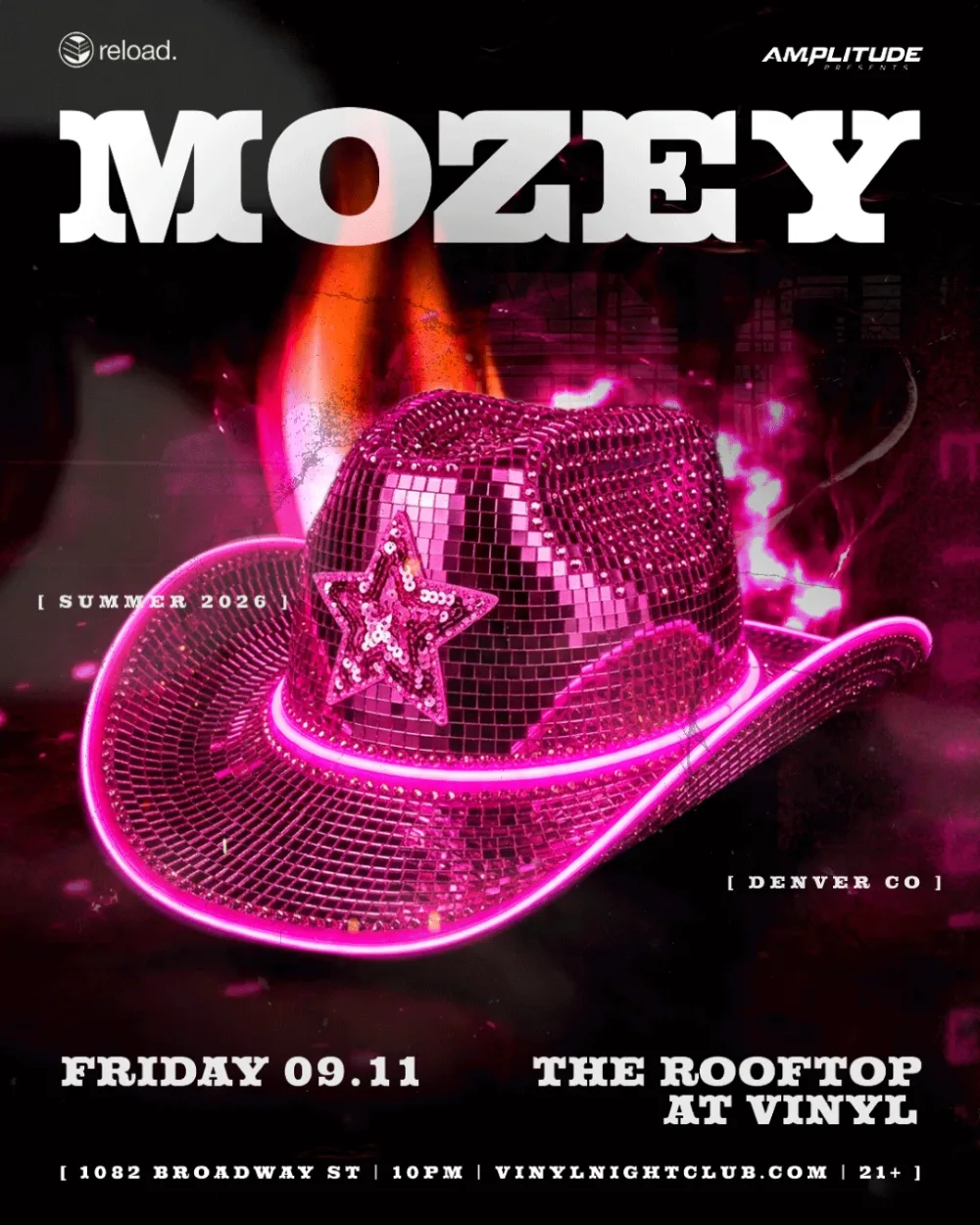 Mozey — event flyer