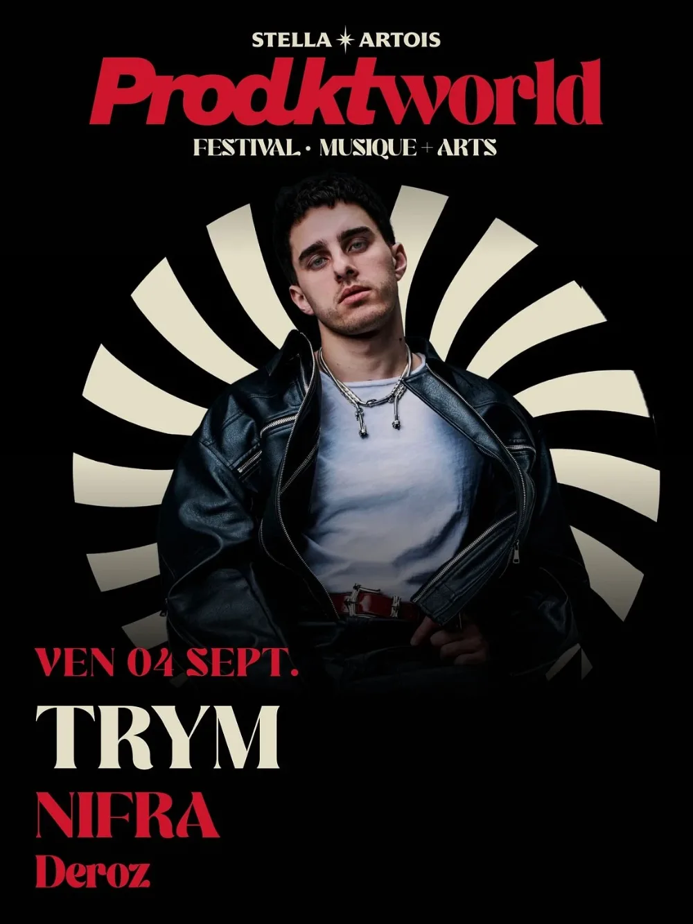 Trym, Nifra, Deroz — event flyer