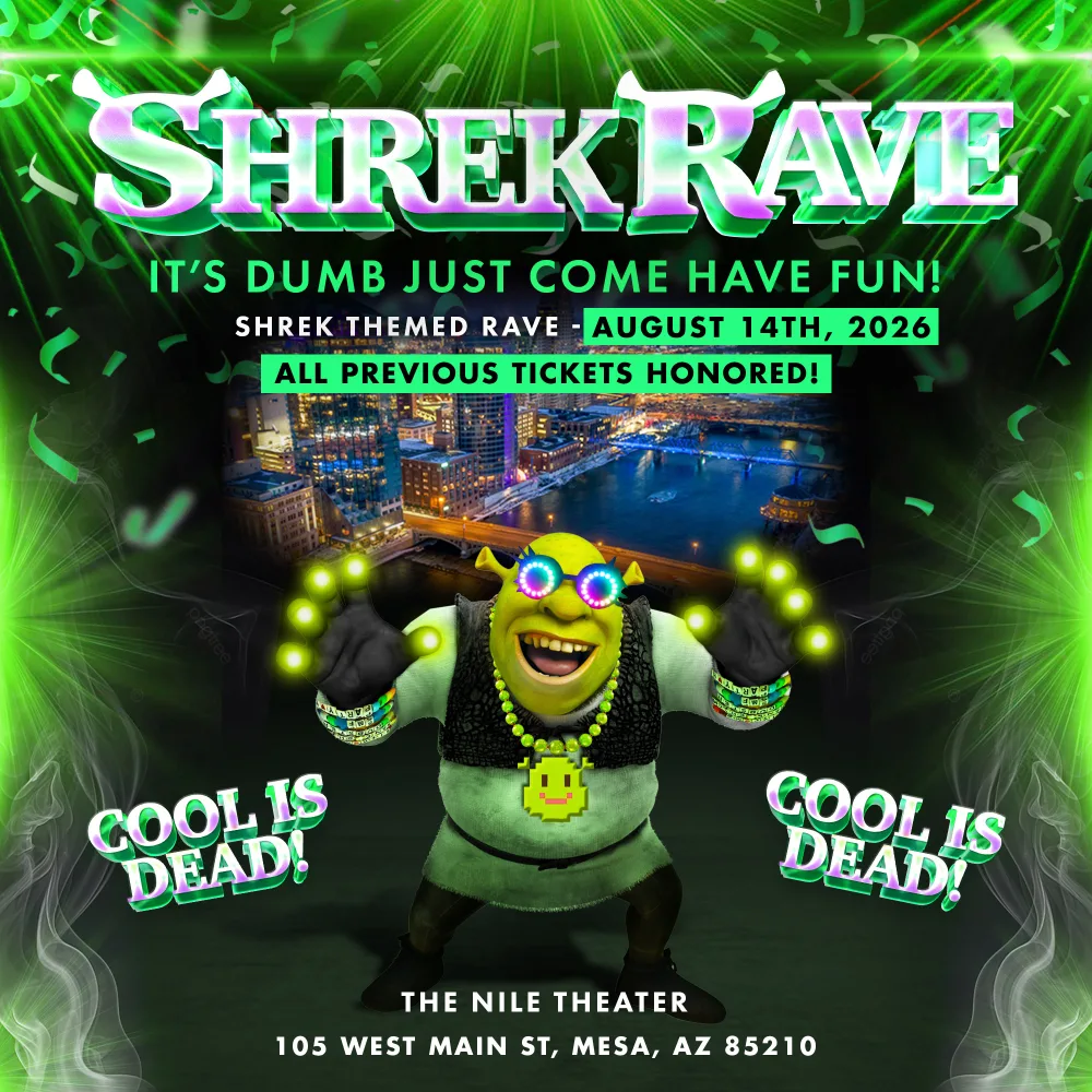 Shrek Rave — event flyer