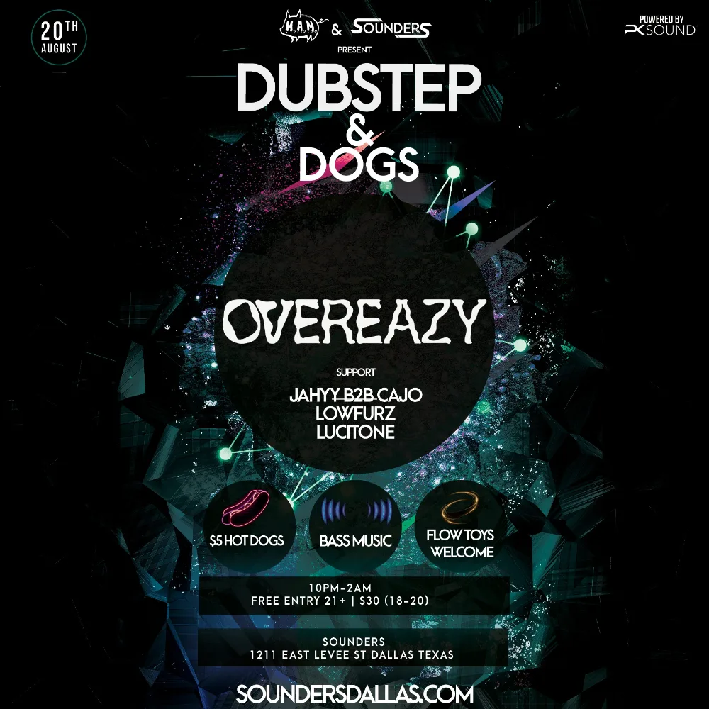 Dubstep & Dogs — event flyer