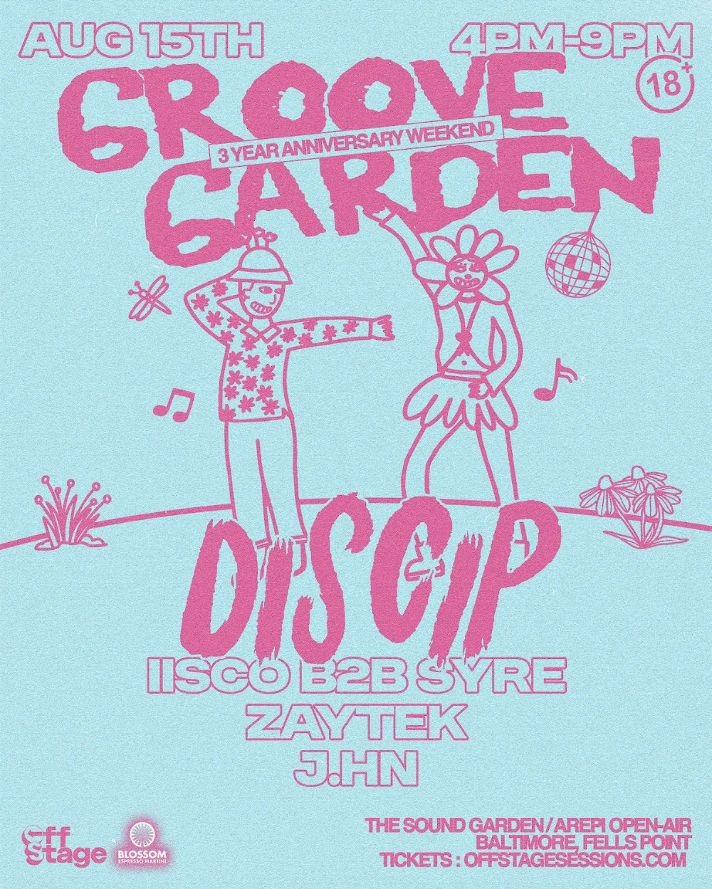 The Groove Garden — event flyer