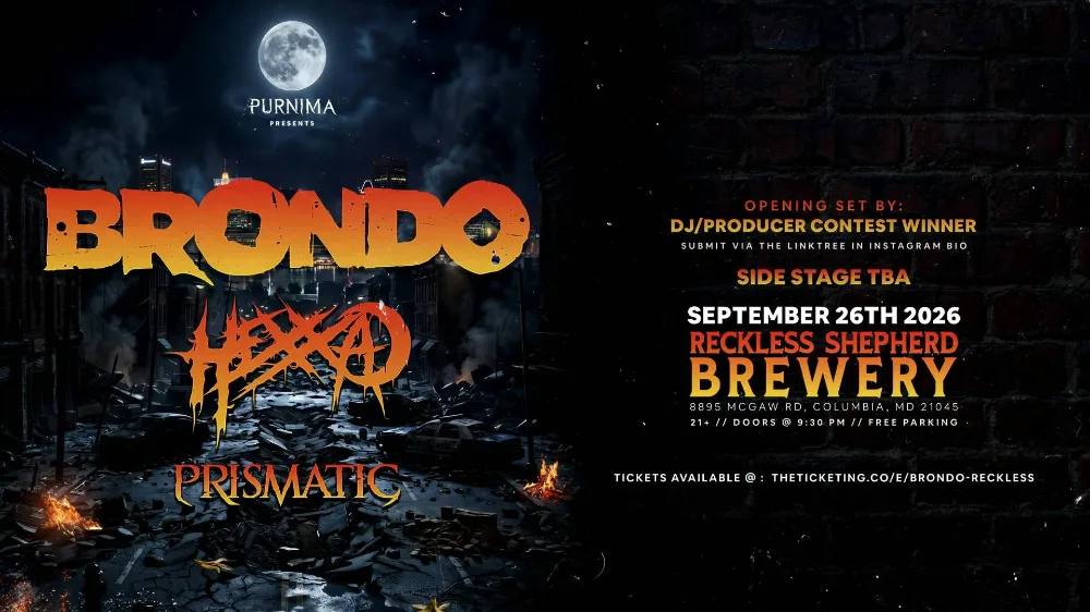 Brondo, Hexxa, Prismatic — event flyer