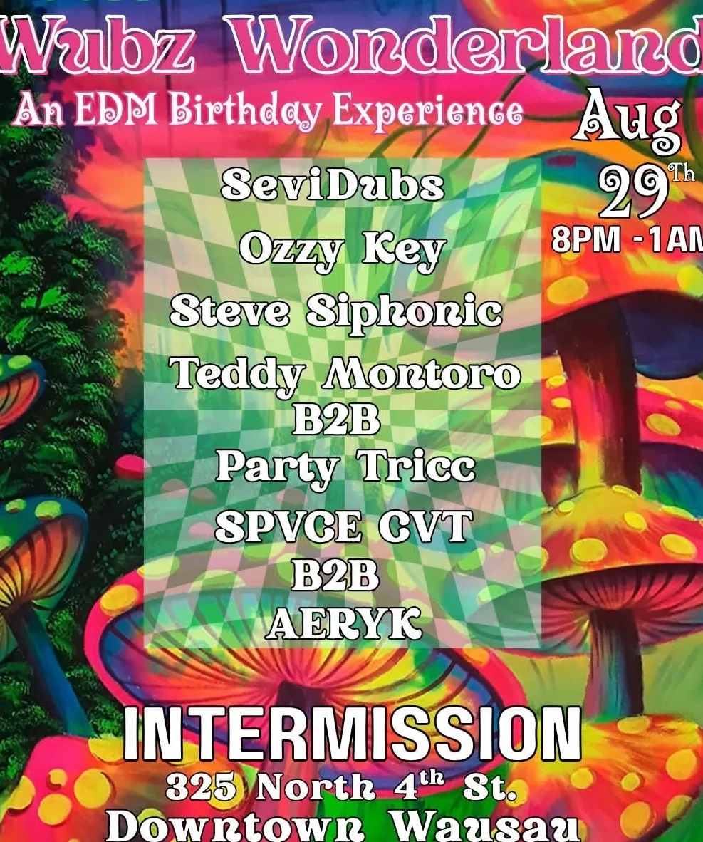 Wubz Wonderland — event flyer