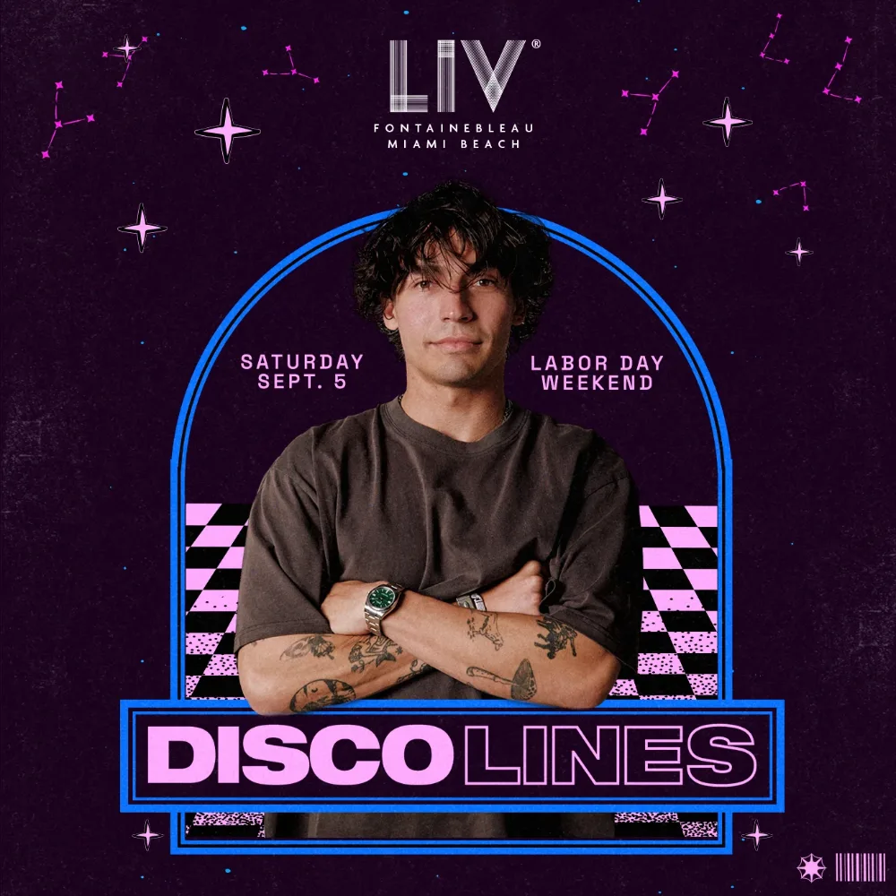 Disco Lines — event flyer