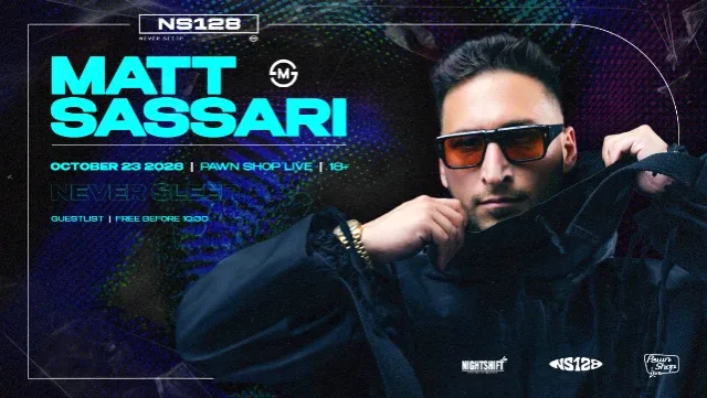 Matt Sassari — event flyer