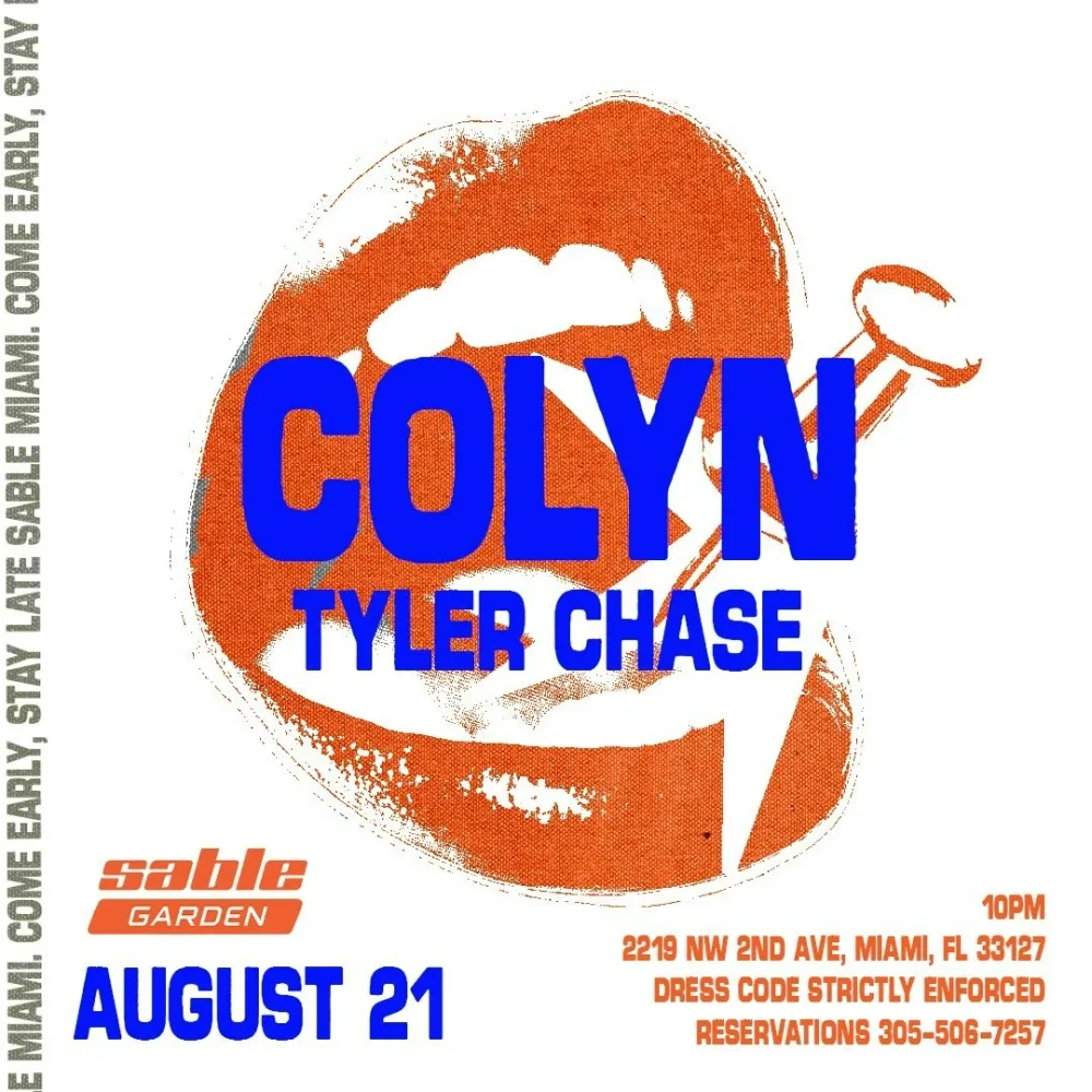 Colyn, Tyler Chase — event flyer