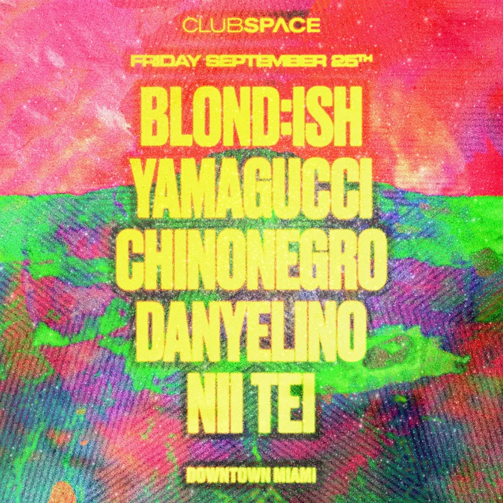 Blond:ish, Yamagucci, Chinonegro, Danyelino, Nii Tei — event flyer