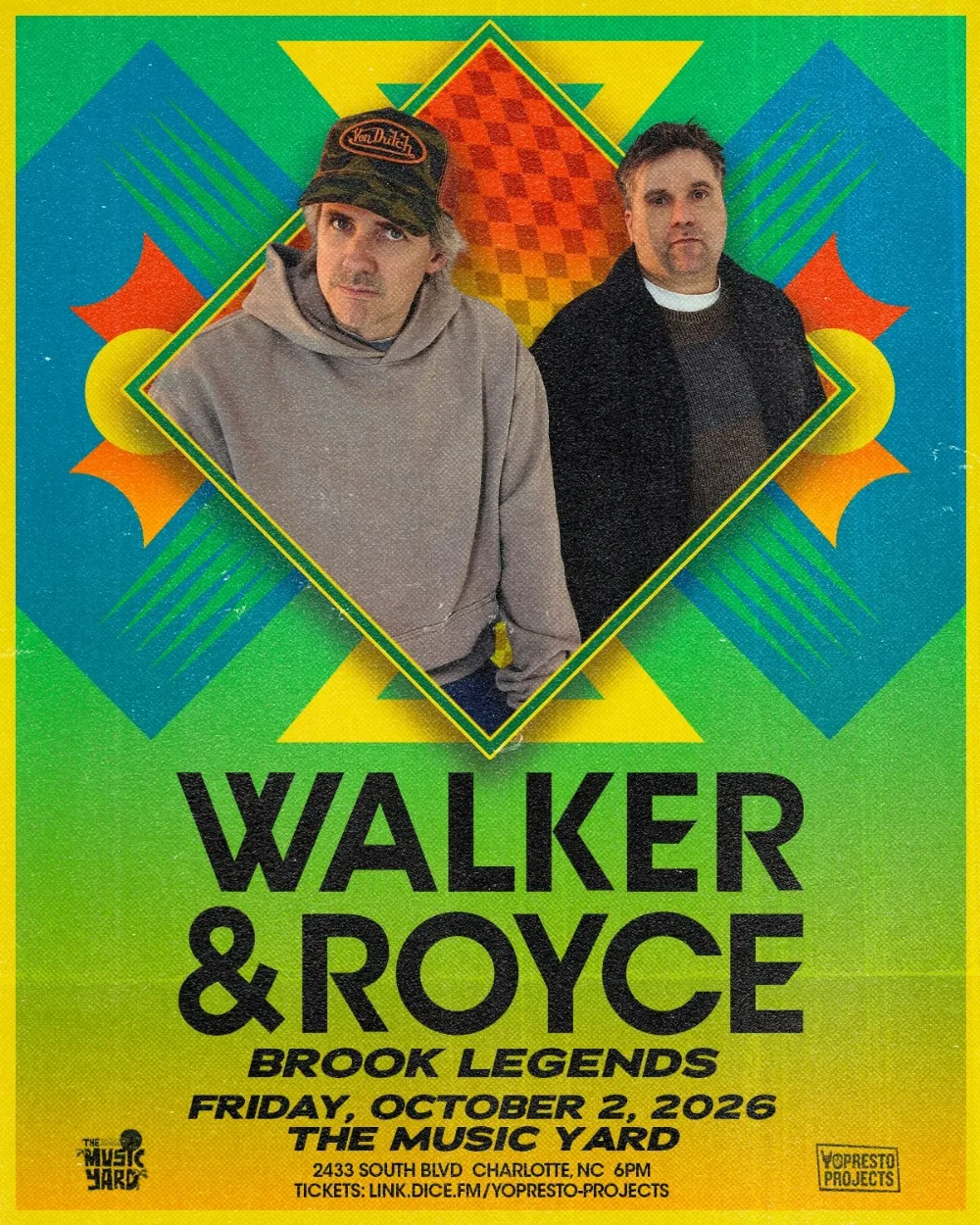Walker & Royce, Brook Legends — event flyer