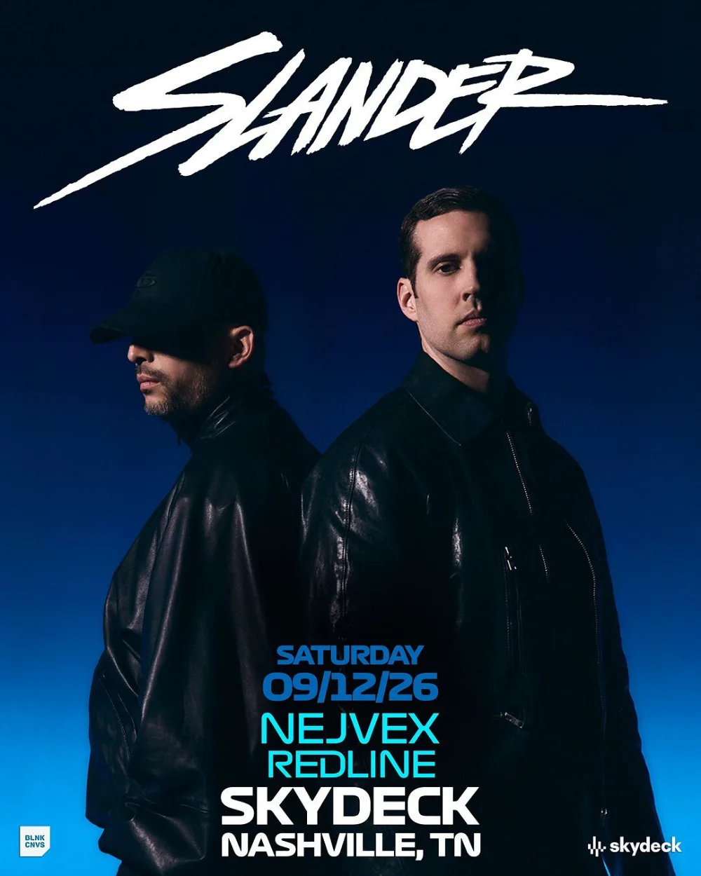 SLANDER, Nejvex, REDLINE — event flyer