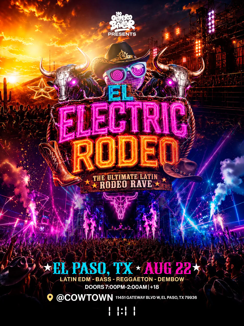 El Electric Rodeo — event flyer